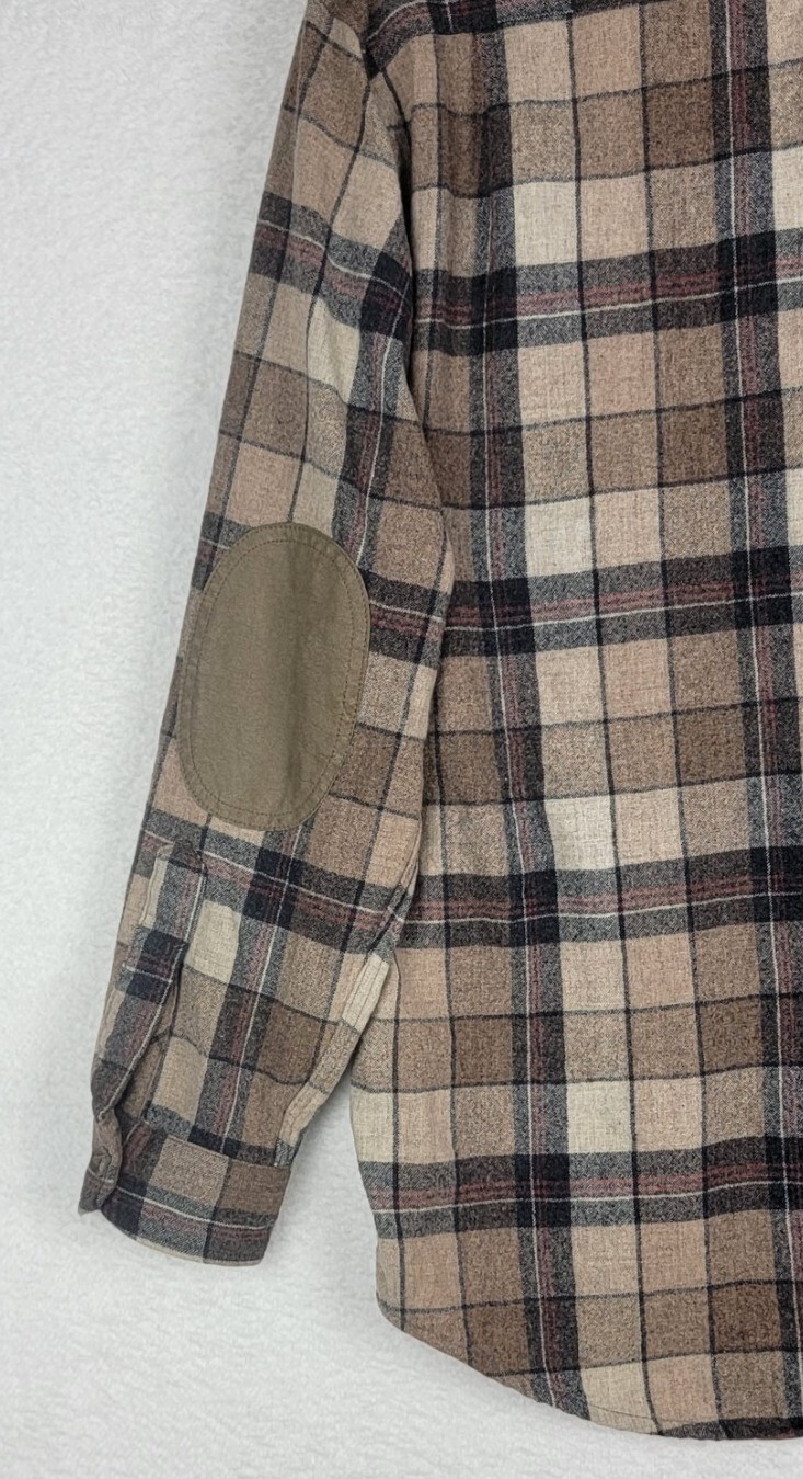 Pendleton Wool Plaid Elbow Patch Button Shirt Men… - image 10