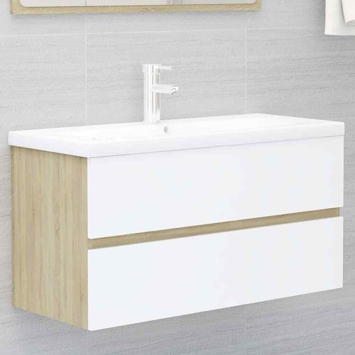 Hängend Wachtisch Unterschrank Waschbecken Badmöbel Set Badezimmer Hängeschrank. - Bild 7 von 49