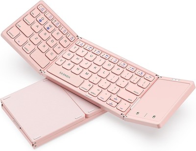 64-Key Portable Bluetooth Keyboard with Touchpad - For iOS, Android, Windows
