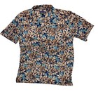 Patagonia Hawaiian Camp Shirt Recycled Polyester Button Sz Medium Aloha Leaves