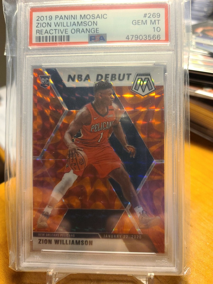Zion WilliamsonMosaicReactive Orangeザイオン 2019 Mosaic Reactive Orange Zion Williamson PSA 10 GEM MINT