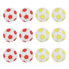 3D Sports Balls Erasers, 12 Pcs Small Fun Football Pencil Erasers, Yellow/Red