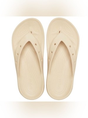 Crocs Classic Flip 2.0 Thong Sandals Women's Size 11 Bone NWT