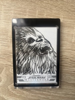 2024 Masterwork Star Wars Chewbacca Sketch 1/1 Neil Camera - Topps Artist Auto