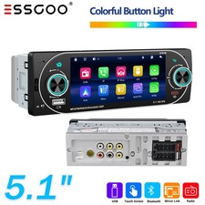 Car Stereo Radio Single 1 Din Bluetooth MP3 Player In-dash Head Unit USB/AUX FM