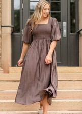 Kayleen Smocked Bodice Maxi Dress - FINAL SALE