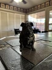 English Bulldog Miniature Bronze PLA Statue Sculpture Figurine Art Deco