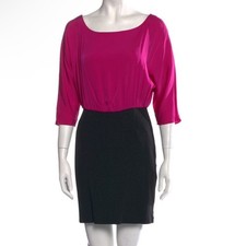 Alice + Olivia Silk Bateau Sheath Dress Size 2