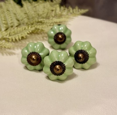 sage green dresser knobs Ceramic Cabinet Knobs Modern | Floral Handles for Cabinets and Drawers | Sage  Green Boho Cabinet Pulls | Morden Knob | Dresser Knobs | Antique Knobs | Cabinet  Hardware | Sage Green Knobs | 6 Pieces