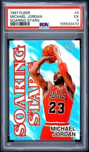 1997 FLEER SOARING STARS #9 MICHAEL JORDAN PSA 5