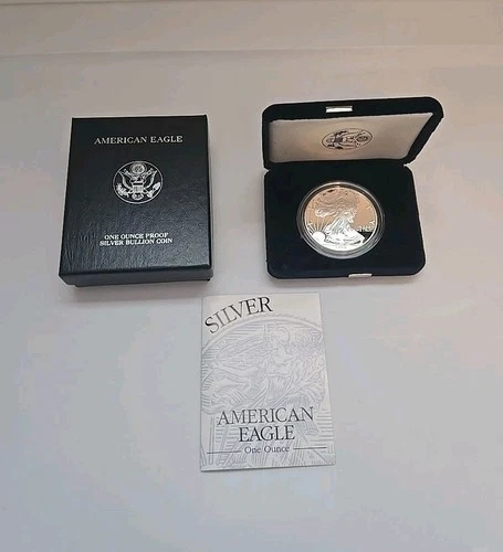 1999 P 1oz US American Silver Eagle $1 Dollar Proof Bullion Original Box /COA