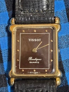 Authentic TISSOT Boutique Quartz Gold Plated Rectangular Ladies Watch Swiss Vintage