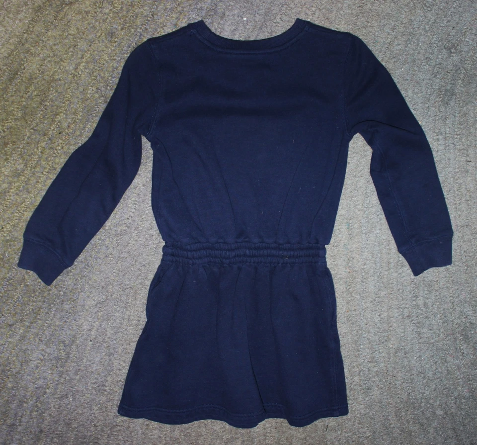 Vestido Polo Ralph Lauren Niñas Azul Marino Manga Larga (Oso Polo) - Talla 6 - Usado en Excelente Condición Foto 4 de 4