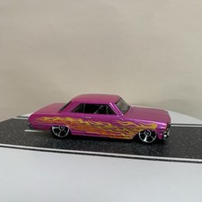 2017 Hot Wheels HW Flames Series #14 1963 Chevy II Pink w/MC5 & Flames 1:64 NM