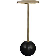 Uttermost 25181 Gimlet 22 X 9 inch Black Marble and Brushed Brass Drink Table