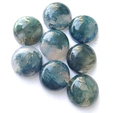 Round Cabochon Moss Tree Agate 6mm Lot For Jewelry Making Gemstone