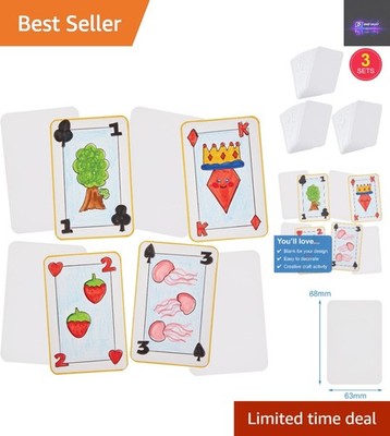 Packung mit 3 anpassbaren leeren Karten - Ideal für Spiele & kreative Projekte
