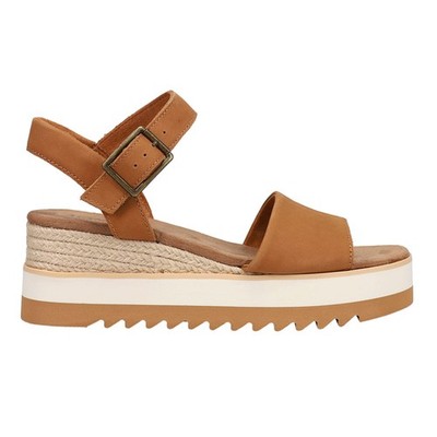 TOMS Diana Platform Espadrille Wedge  Womens Brown Casual Sandals 10019757T-200
