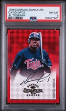 1998 Donruss Signature Series DAVID ORTIZ Auto PSA 8 HOF Twins Red Sox