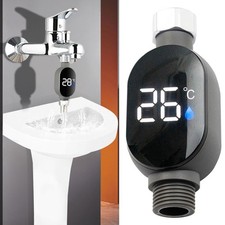 Shower Thermometer LED Backlit 0 to 99C Accurate Measurement No Tools Needed