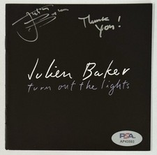 SIGNED Julien Baker Turn Out The Lights Cover Book & CD PSA DNA COA Boygenius