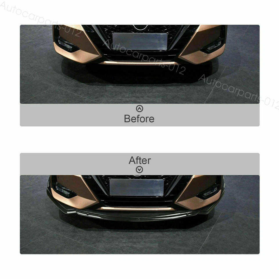 For Ford Transit Connect Front Bumper Lip Splitter Side Skirt Carbon Fiber Style Foto 3 de 4