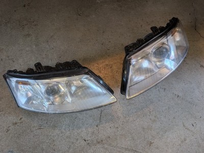 03-07 SAAB 9-3 Front Halogen Headlights Left & Right Headlight Set Clear W/ Bulb