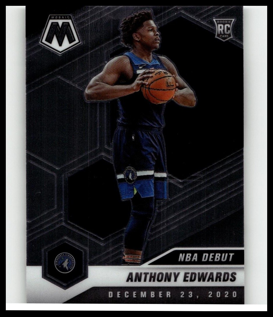 2020-21 Panini Mosaic #261 Anthony Edwards Mosaic Rookie