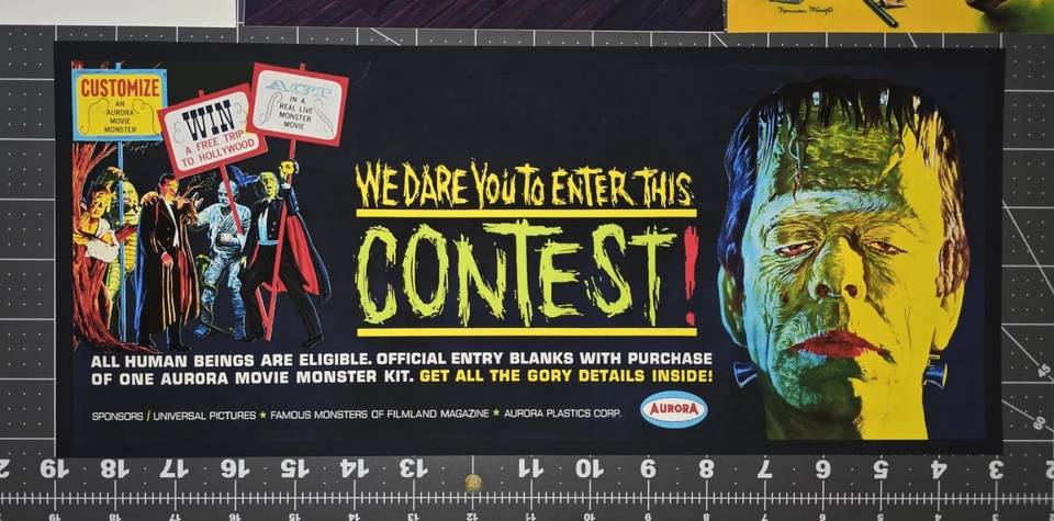 AURORA MONSTER BOX ART POSTER REPRODUCTIONS SET OF 6 - Image 4 of 4