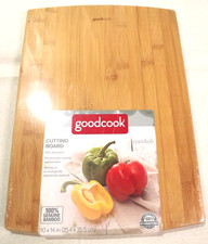 Good Cook Genuine Bamboo Cutting Board Stain Resistant - 10x14 NEW Sealed