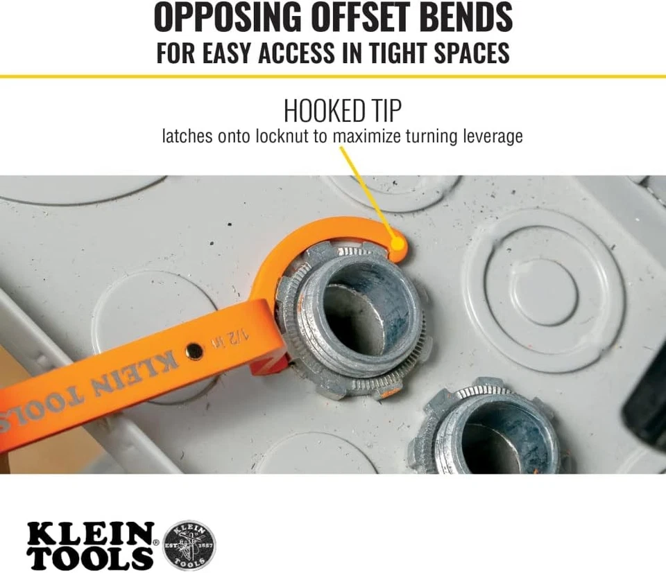 Klein Tools 50900R Conduit Lockout Wrench Set, Tighten and Loosen Multi  - Image 3 of 4