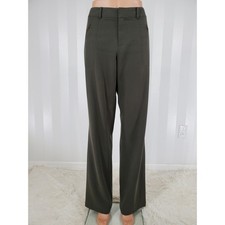 Nine West Olive Green Straight Leg Dress Pants Trouser Career Sz 8