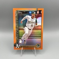 Max Schuemann /25 2025 Topps Orange Foil SSP Athletics Parallel