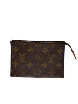 LOUIS VUITTON Poche Toilette 15 Monogram Canvas PVC BRW From Japan