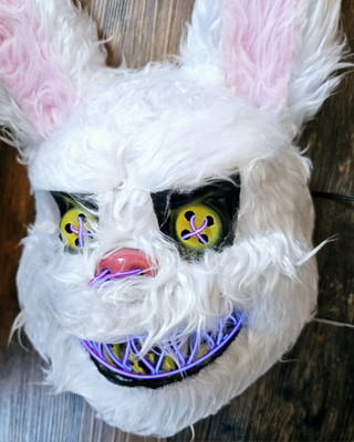 Five Nights At Freddys Creepy Rabbit Mask Psycho Bloody Fury Light Up Adult Size