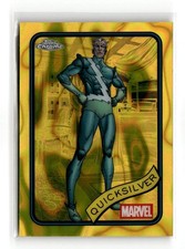2025 Topps Chrome Marvel - Quicksilver #121 Yellow Lava Refractor