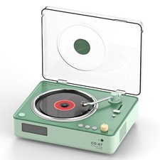 TOMASHI Portable CD Player - Rechargeable Bluetooth with 40mm Green
