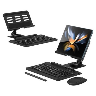 Desk Stand and Bluetooth Keyboard Combo for phone and ipad , 4 in 1