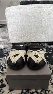 Rick Owens Cross Strap Slippers Size 11.5