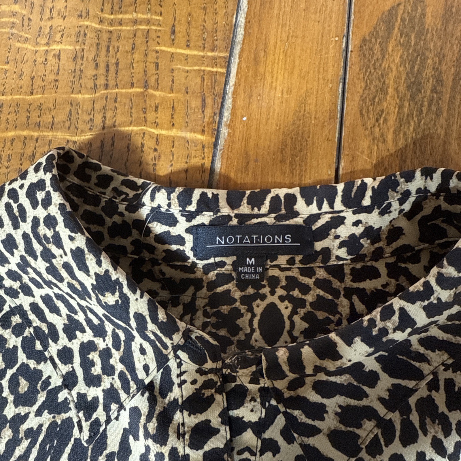 Notation Women’s Button Down Blouse Size Medium C… - image 2