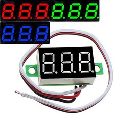 DC 0-30V 3-Wire Voltmeter 3-Digit LED Display Panel Volt Meter Voltage Tester
