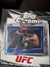 2025 Topps UFC Chrome Karl Williams RC Blue Refractor Rookie #/150