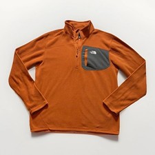 The North Face Men s Crest Fleece Pullover Size M Grey Chest Pocket Long Sleeve