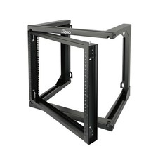 9U Wall Mount Server Rack, Open Frame Rack with Swing Gate, Network Rack Wall Mo