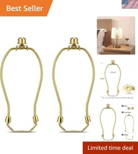 Rust Resistant 6-Inch Lamp Harp Set with Finials for Table & Floor Lamps