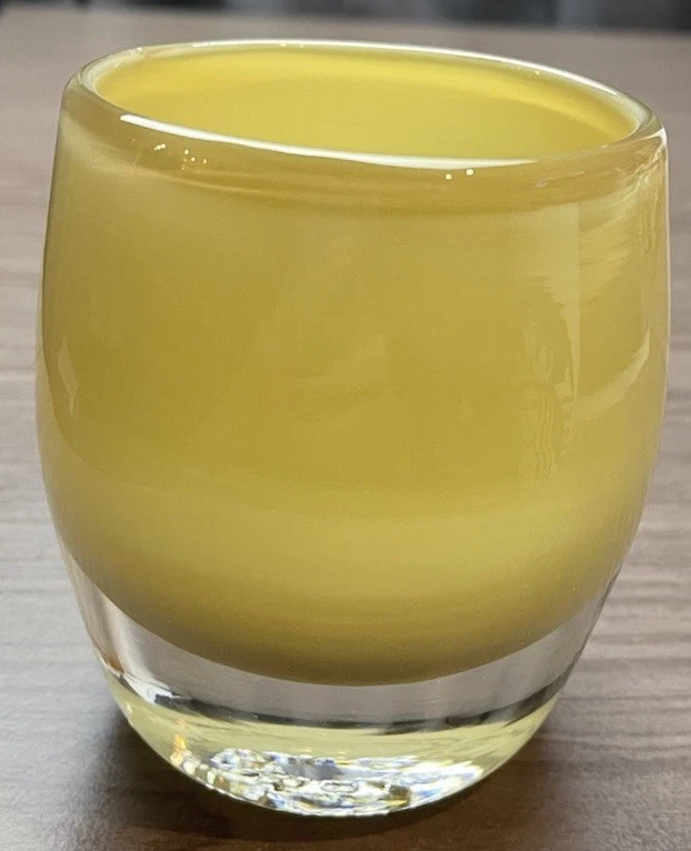 Glassybaby棕褐色米色手工吹制烛台 — 第 2/4 张图片