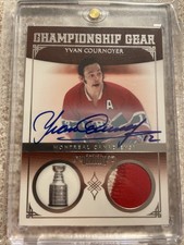 2011-12 Dominion Championship Gear Patch Auto /10 Yvan Cournoyer Canadiens