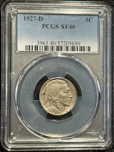 1927-D Buffalo Nickel PCGS#3961 XF40 Excellent overall original sharpness