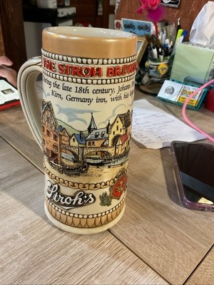 Vintage Strohs Brewery Beer Stein Heritage Series 2 Made in Brazil by Ceramarte