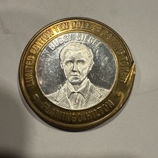 Flamingo Bugsy Siegel 50th Anniversary $10 Silver Strike Token 1996 Natural Tone
